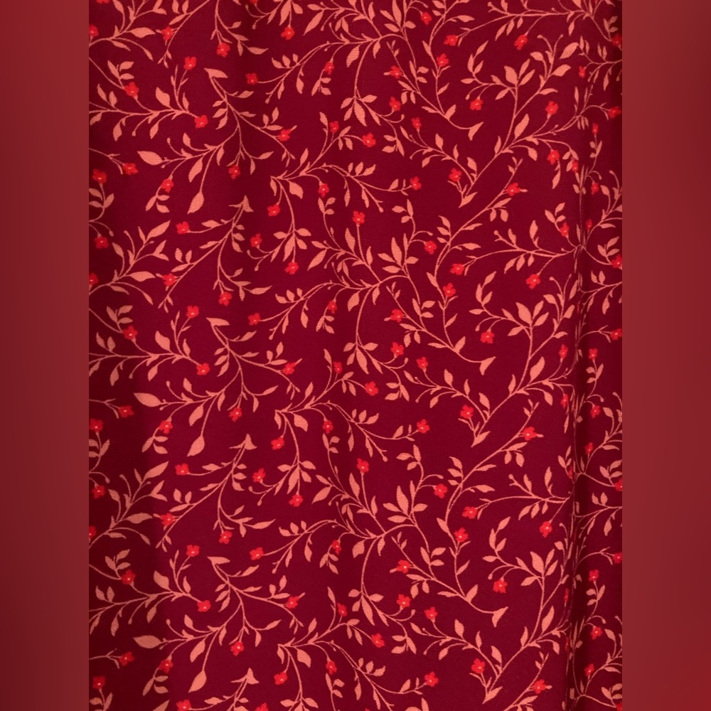 NWTS Old Navy Red Floral Dress Comfy Cottagecore Dress Women’s Size XL Tall - Picture 4 of 8